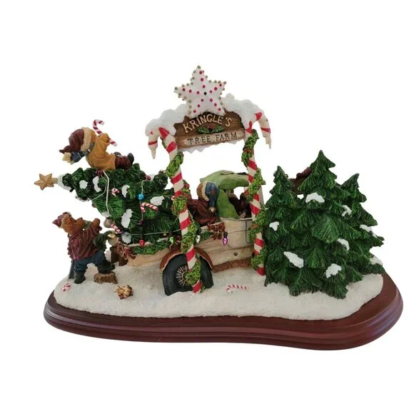 Boyds Bears At Kringles Tree Farm Figurine By Danbury Mint - Picture 3 of 4